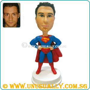 Custom 3D Caricature Fixed Or Bobblehead SuperMan Figurine